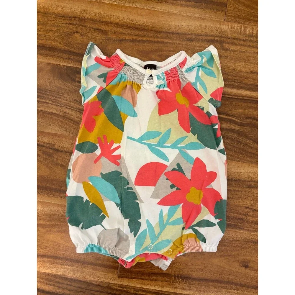 Tea Collection Tropical Romper, size 12-18 months